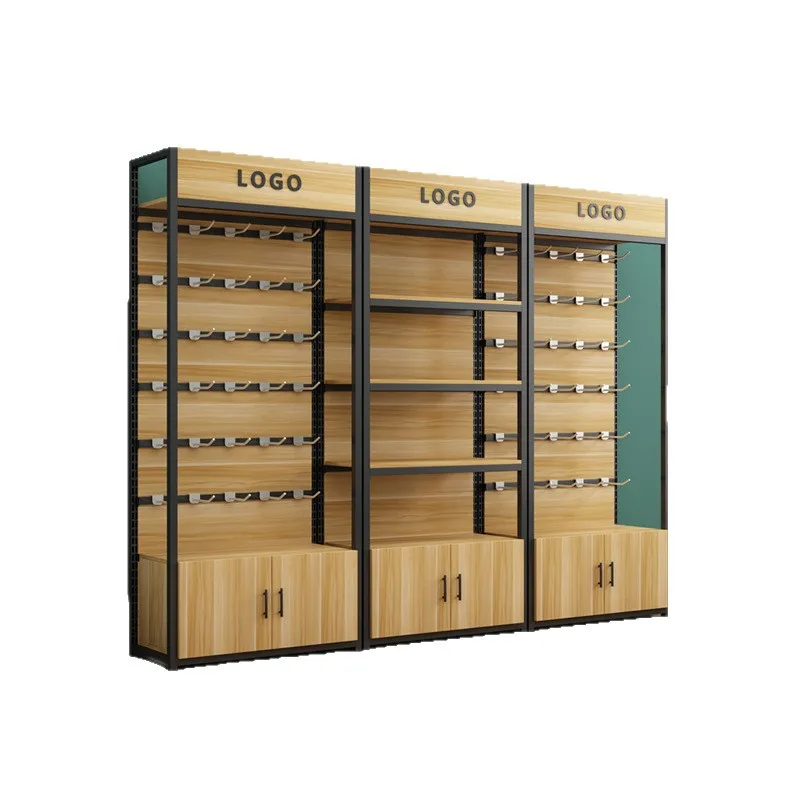 Mobile phone accessory display rack, supermarket shelf storage rack with hook, multi-layer sample cabinet, convenience store