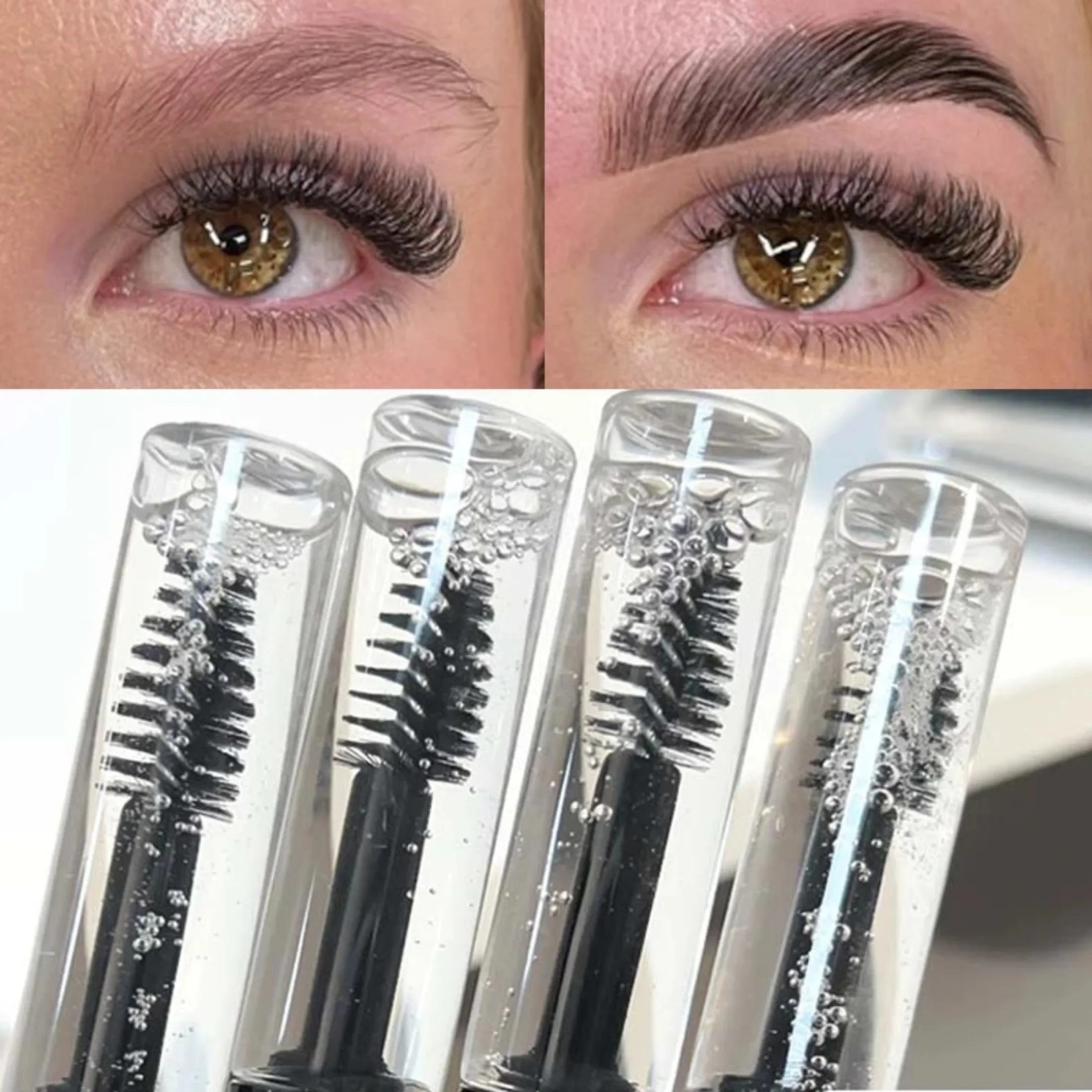 محدد حواجب مقاوم للماء 2 في 1 + لون حواجب - تعريف قوي للغاية، يدوم طويلاً، طوال اليوم، حواجب مثالية للاستخدام اليومي