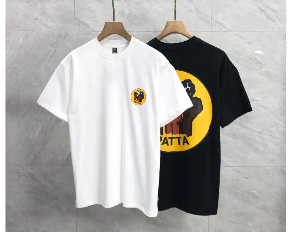 2026 PATTA High street retro pure cotton casual printed round neck short sleeved T-shirt TX1693