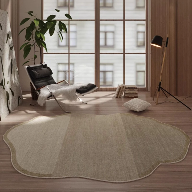 Wabi-sabi Style Living Room Decoration Carpet Irregular Shape Lounge Rug Minimalist Rugs for Bedroom Thicken Anti-slip Floor Mat