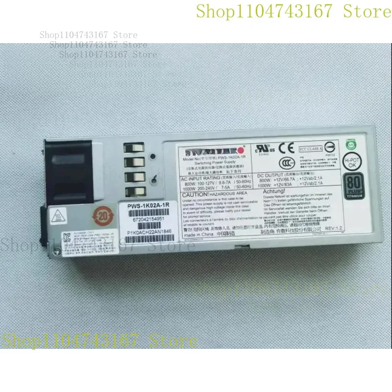 

Alimentatore For lenovo Supermicro PWS-1K02A-1R 1U 1000W Ultra X10DRU 1U 2U 80 + Platinum Hot Swap