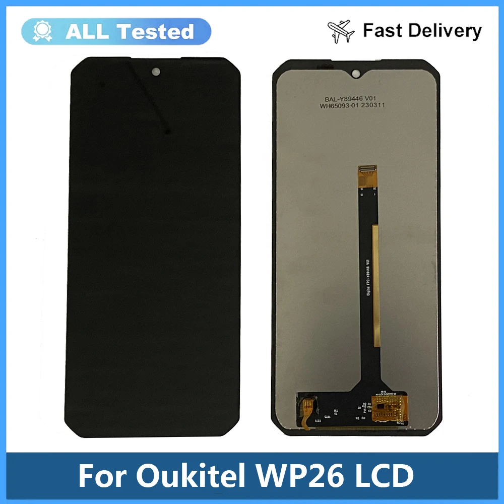 OUKITEL WP26 LCD 디스플레이 터치 스크린 디지타이저 어셈블리, 6.58 인치, 오리지널 LCD 예비 부품, 신제품