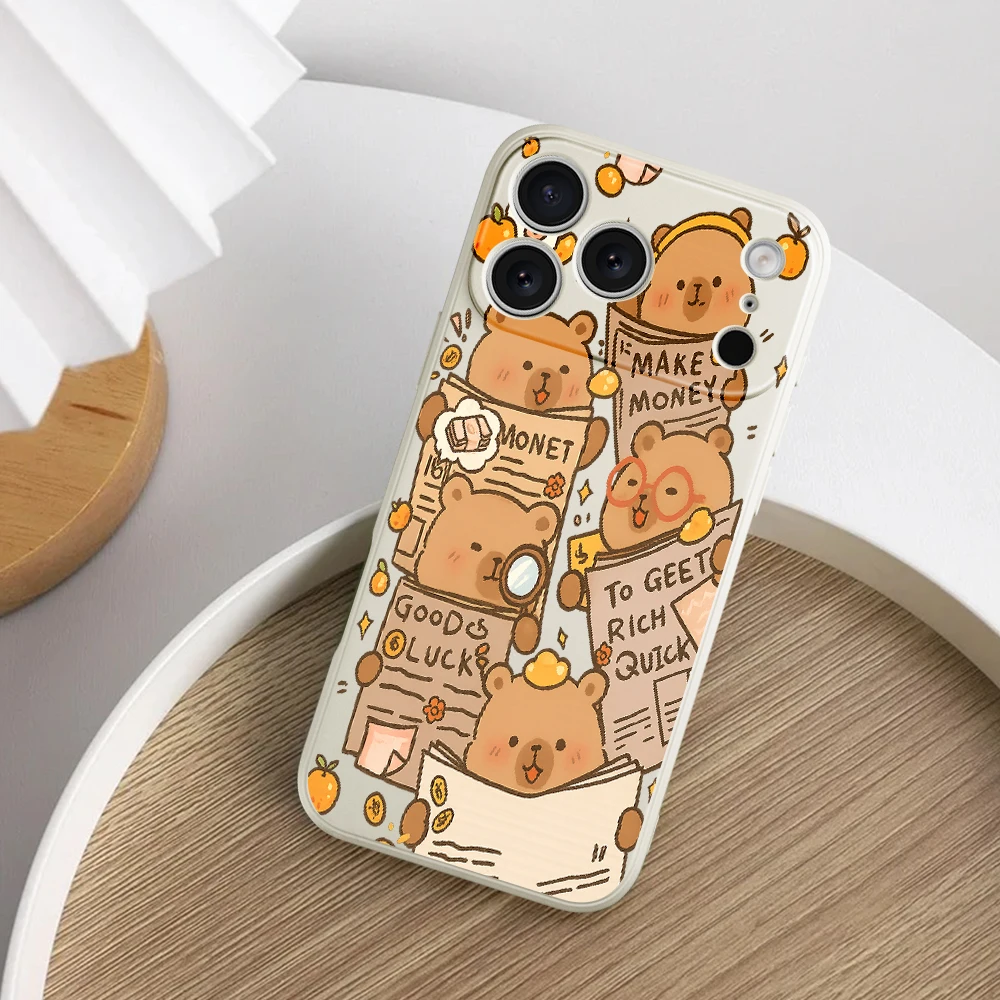 حافظة لهاتف آيفون 17 برو ماكس 17 إير 16 15 14 13 12 11 برو ماكس XS Max7 8 Plus 16e 16 Plus غطاء من البولي يوريثان الحراري