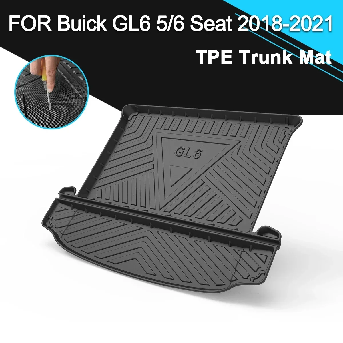 

Car Rear Trunk Cover Mat Rubber TPE Waterproof Non-Slip Cargo Liner Accessories For Buick GL6 5/6 Seater 2018-2021