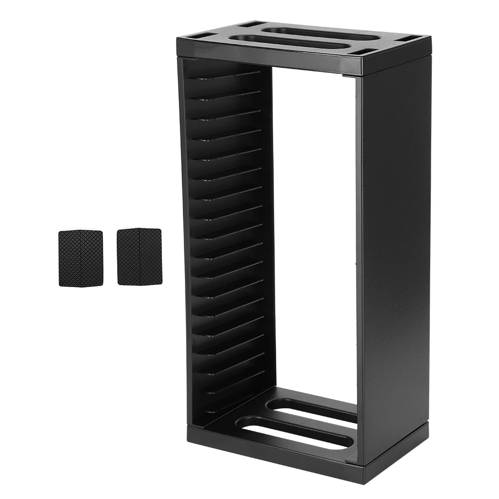 19221 ABS Game Disc Storage Tower Double Layer Shelf Stand Organizer for PS4 Slim Pro Storage Shelf Storage Stand Storage Tower