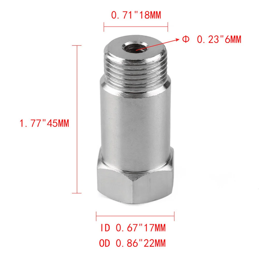 M18X1.5 Oxygen O2 Sensor Extender Car CEL Fix Check Engine Light Eliminator Adapter Converter O2 Oxygen Sensor Spacer