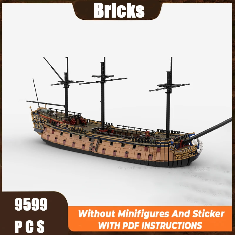 

Новый конструктор MOC: Модель каррибейского военного корабля из фильма, модульный детский конструктор для самостоятельной сборки, набор для творчества