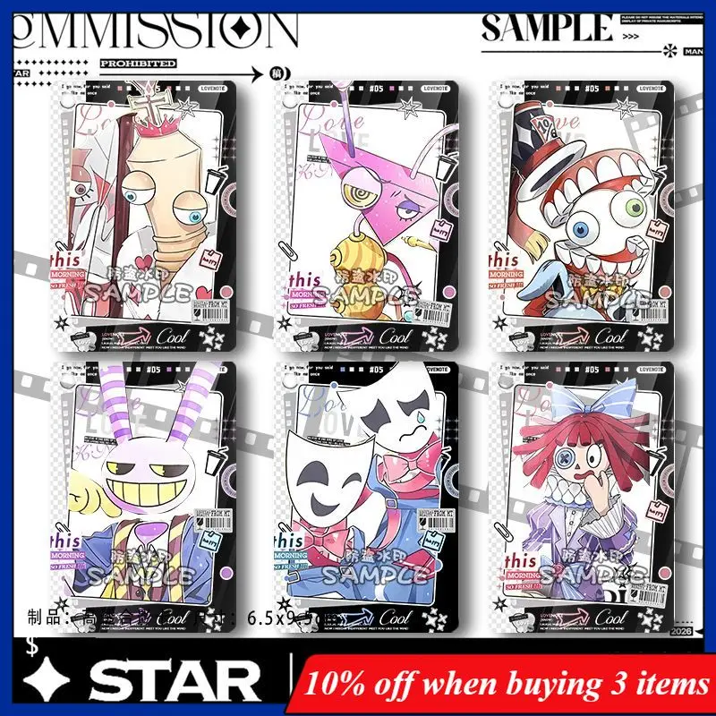 

Digital Circus Style Cartoon Pop-up Series Pomni Acrylic Transparent Card Jax Acrylic Clear Card Gangle Clear Acrylic Photocard