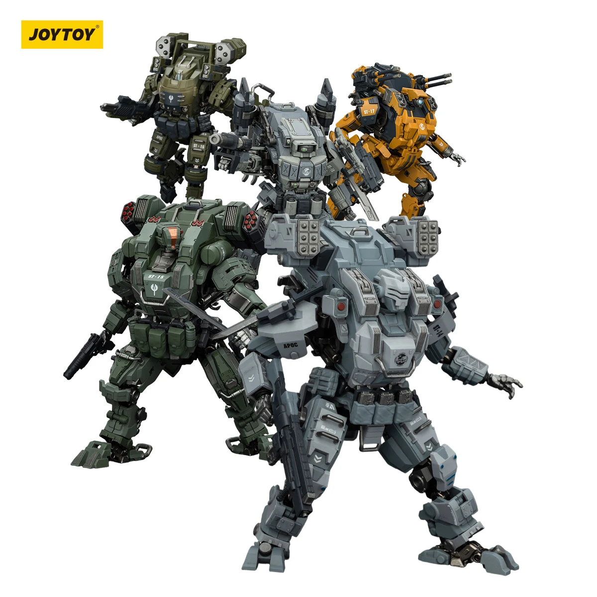 

﻿ Фигурки JOYTOY Dark Source 1/25 APOC Series: Sky Tempest, Falcon 02, Storm Surge Annihilator 02, Bedrock Fury