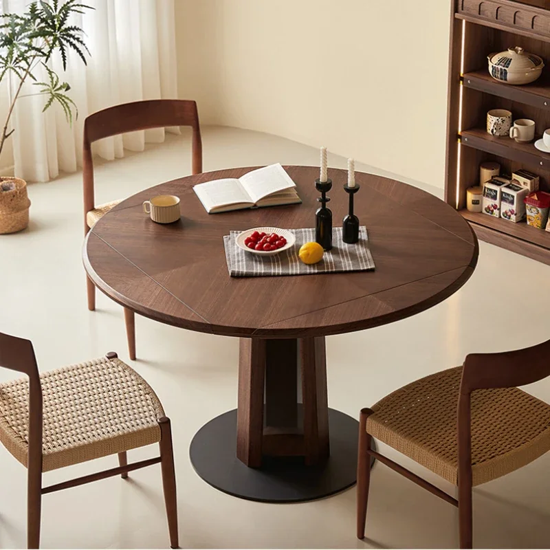 

Unique Lamp Dining Table Chairs Modern Luxury Wood Small Kitchen Chairs Table Set Round Italian Mesas De Jantar Furniture