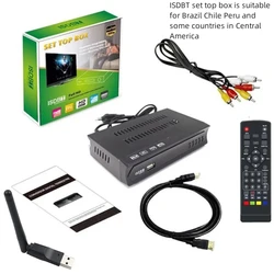 1080P HD Digital Decoder ISDB-T Set Top Box Terrestrial Satellite TV Receiver Tuner For Chile Brazil Peru Receptor FTA TV BOX