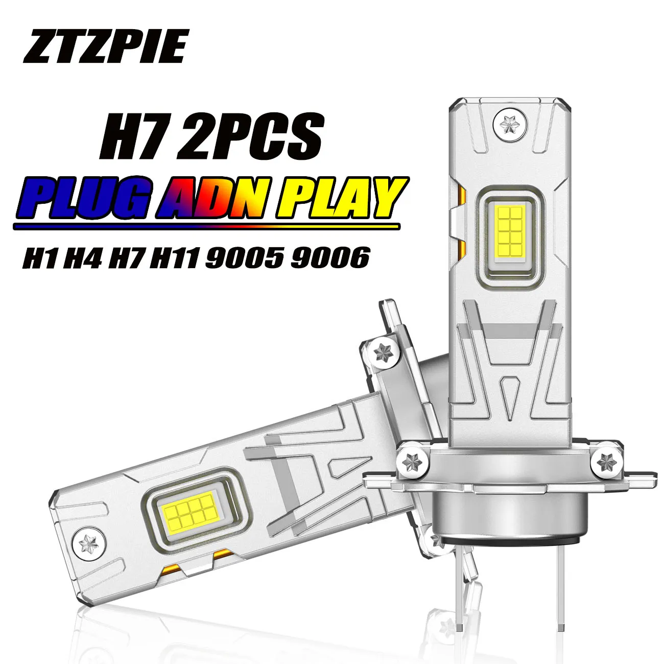 H7 H4 H1 LED Lights for Car Headlight Bulb 1000000LM Mini Wireless Auto Lamp +800% Bright Spotlights Automobile LED Headlamp 12V