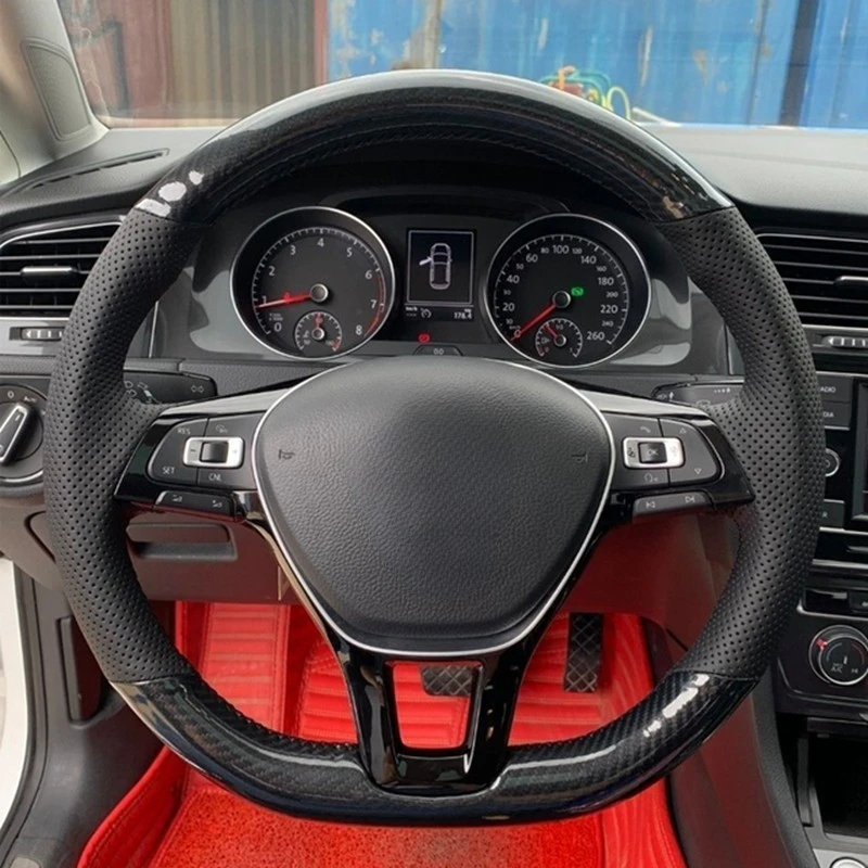 Anti-Slip Wildleder Leder Auto Lenkrad Geflecht Abdeckung Für Volkswagen VW Golf7 Mk7 Neue Polo Jetta Passat B8 Tiguan Sharan