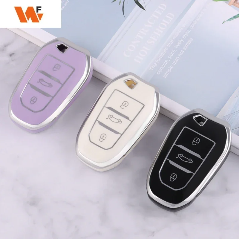 

TPU Car Remote Key Case Cover Shell Fob For Peugeot 308 408 508 2008 3008 4008 5008 Citroen C4 C4L C6 C3-XR Picasso DS3 DS4 DS5