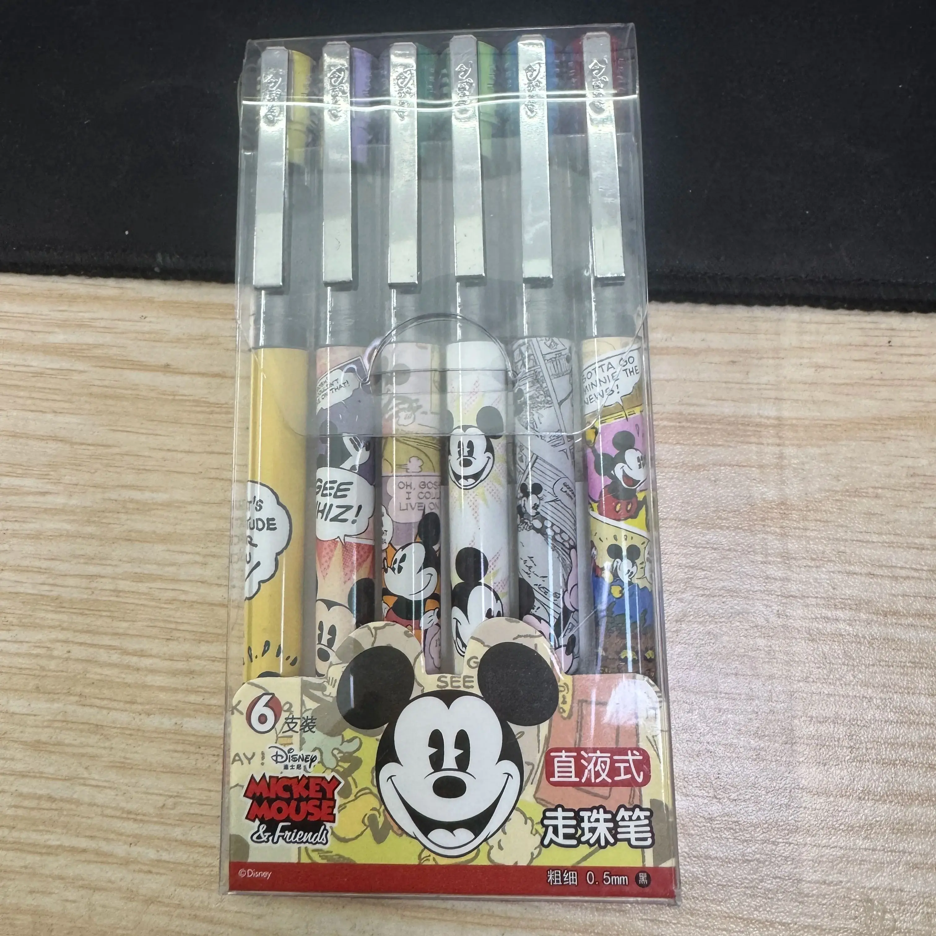 

Шариковая ручка с Микки Маусом Диснея, Дональдом Даком, милая многоцветная гелевая ручка, студенческие канцелярские принадлежности, десять цветов, пресс-ручка