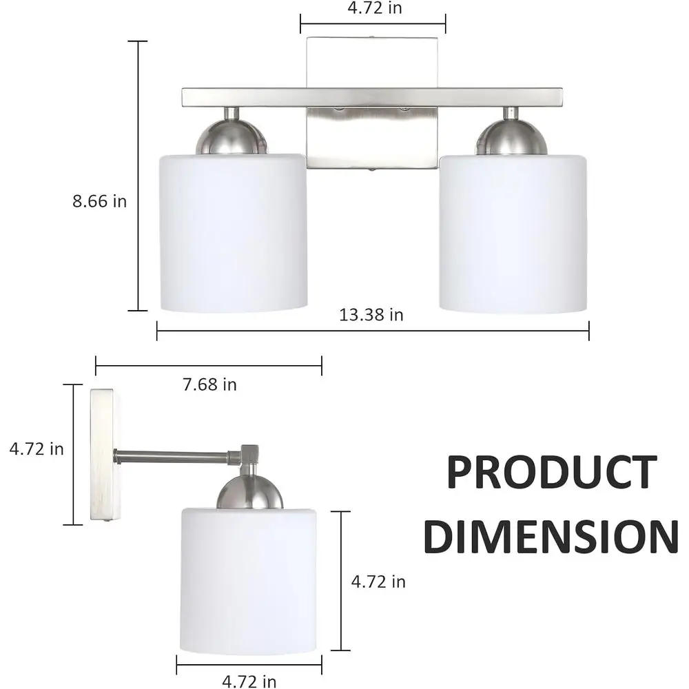 Современные светильники для туалетного столика в фермерском доме с белыми стеклянными абажурами для ванной комнаты, светильниками над зеркалом, розетками E26