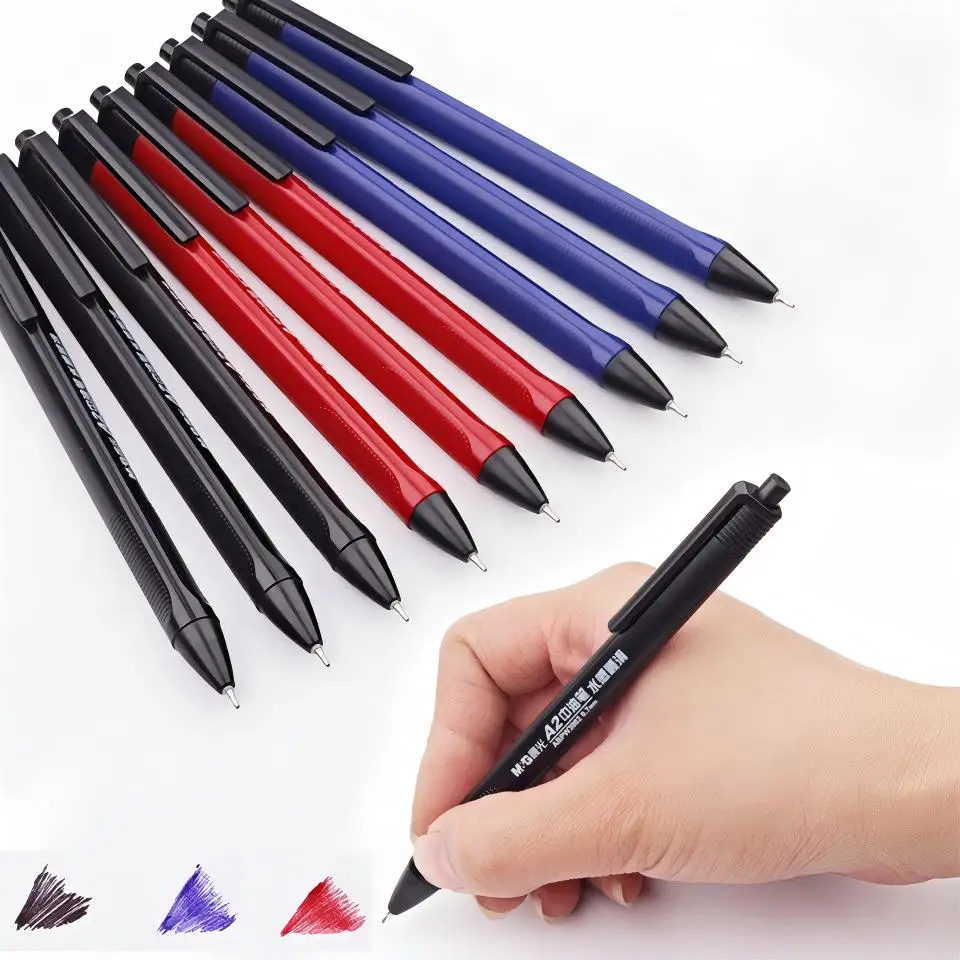 

10pcs Gel Pen Set 0.7mm High Capacity Ink Smooth Writing Office Stationery Supplies Black Blue Red Colors ink
