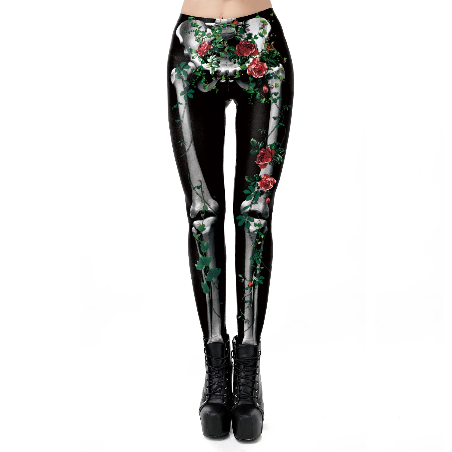 Zawaland Halloween Series Leggings Sexy Seam Jeggings Skull Cosplay Women Clothing Pants Skinny Elastic Leggings for Fitness