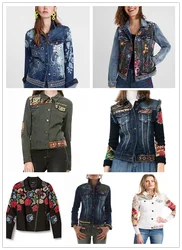 Foreign trade Spain original single autumn and winter  printing embroidery fashion small suit