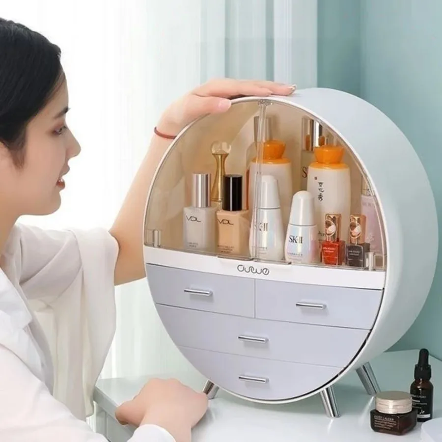 Desktop Acrylic Jewelry Cosmetic Skin Care Organizer Rack Bathroom Brush Lipstick Holder Home Fashion Drawer Makeup Storage Box