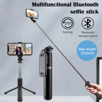 Mini Wireless Selfie Stick Mini Tripod Extendable Monopod Remote Shutter for IOS Android Phone Live Vlog Video Travel New Design