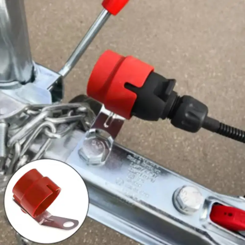 

Round Trailer Plug Holder Connector Trailer Dirt Protection Plug ABS Adapter for 7 Pin Plugs Truck Hitch Car Accessories