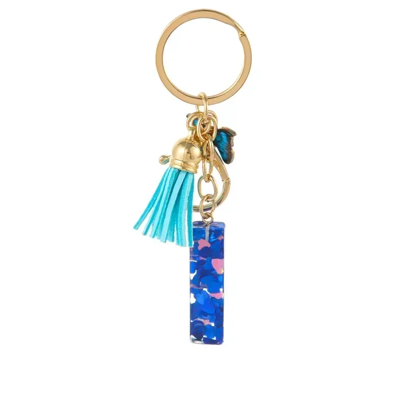 Custom Blue Butterfly Keychain, Personalized Gift