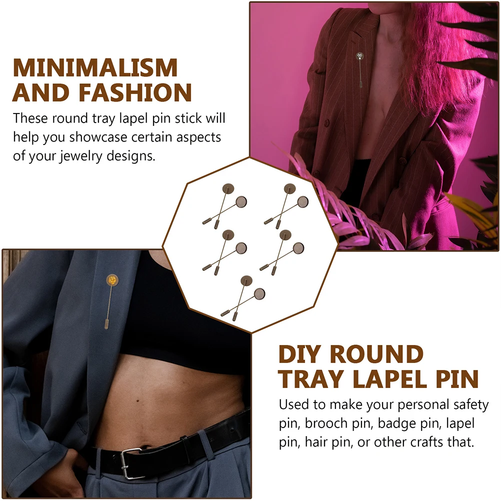 

Key Tags Brooch Tray Pin Has Clasps Trays Rhinestones Lapel DIY Label Making Accessories