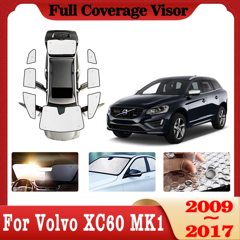 

Автомобильные солнцезащитные козырьки с полным покрытием для Volvo XC60 MK1 2009 ~ 2017 2010 2011 2012, автомобильные солнцезащитные козырьки с защитой от УФ-лучей, солнцезащитные аксессуары