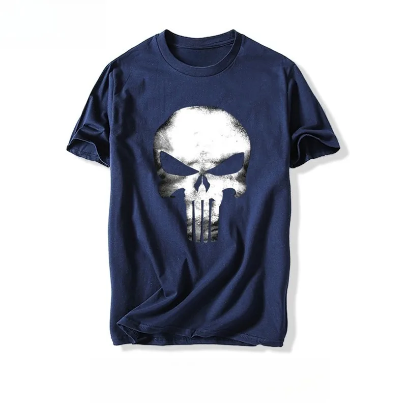 

Новая летняя хлопковая футболка 925, мужская футболка большого размера с черепом, свободная и удобная, два стиля на выбор и соответствие
