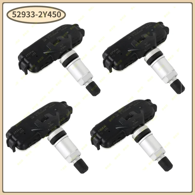 

52933-2Y450 For Hyundai ix35 I40 Grandeur TPMS Tire Sensor 4pcs 52933-2Y450 529332Y450 433MHZ Tire Pressure Monitoring System