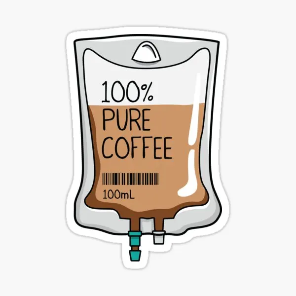 100 Pure Coffee Iv Bag For Medical And  5PCS Stickers for Print Kid Cartoon Decorations Room Art Luggage Funny Background Cute