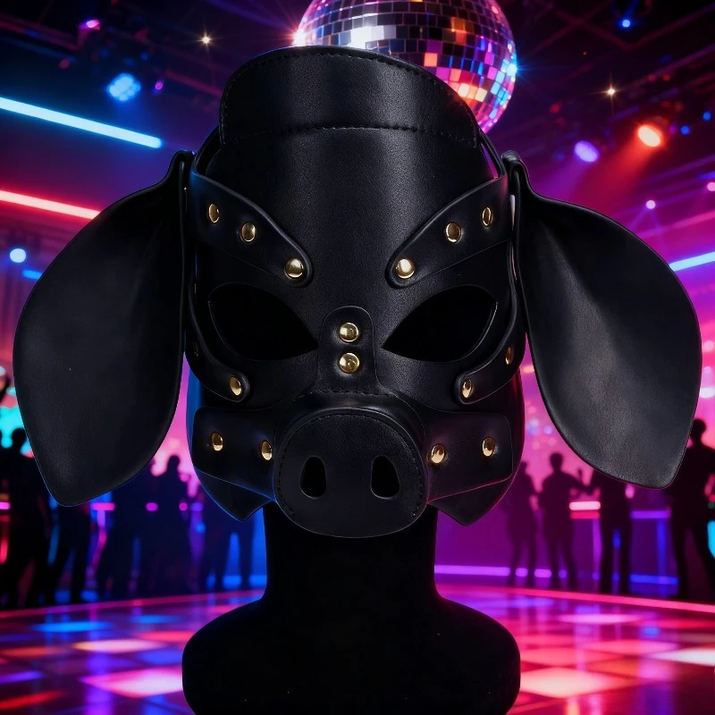 Maska na głowę świnki, pełny zestaw, pokusa, odgrywanie ról, impreza dla dorosłych, zabawki erotyczne, śmieszny gadżet, przebranie, artykuły dla par, prezenty.