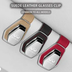 Car Glasses Case Sun Visor Glasses Frame Sunglasses Holder Infiniti G37 Q50 QX50 QX55 QX60 QX80 Q60 Q30 Accessories 2024 Logo