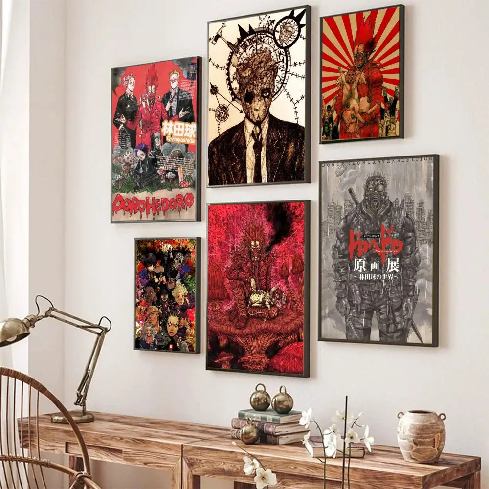 Dorohedoro Poster Self-adhesive Art Poster Retro Kraft Paper Sticker DIY Room Bar Cafe Vintage Decorative Painting