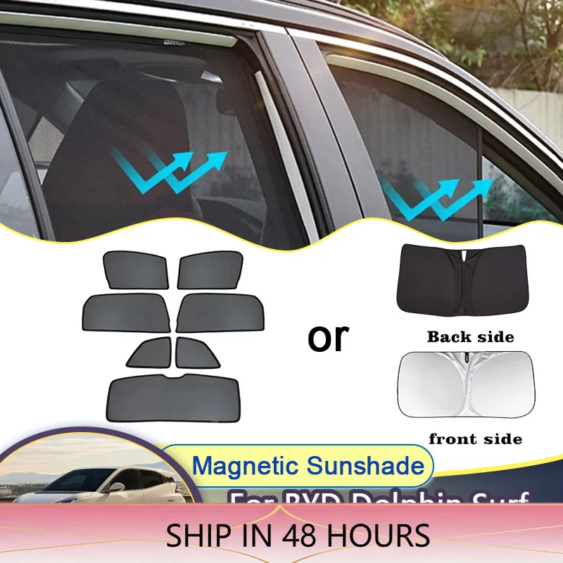 ONEY Mesh Sunshade for BYD Dolphin Surf Mini Seagull 2023-2025 Magnetic Window Shades Visor Curtain