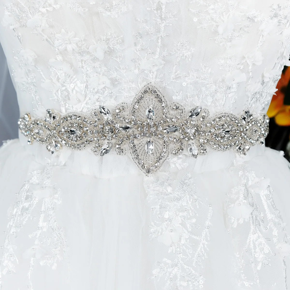 Neuer Trend Strass-Gürtel für Damen Luxuriöser Voll-Strass Glänzender Taillengürtel Braut Hochzeit Party Kleid Gürtelkette als Geschenk – Detail 6