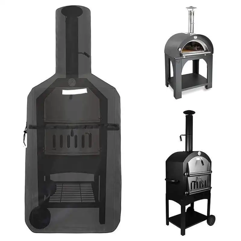 Outdoor Pizza Oven Cover Waterproof Anti-UV Dustproof Heavy Duty Pizza Oven Protective Cover for Backyard Wood Fired Pizza Oven
