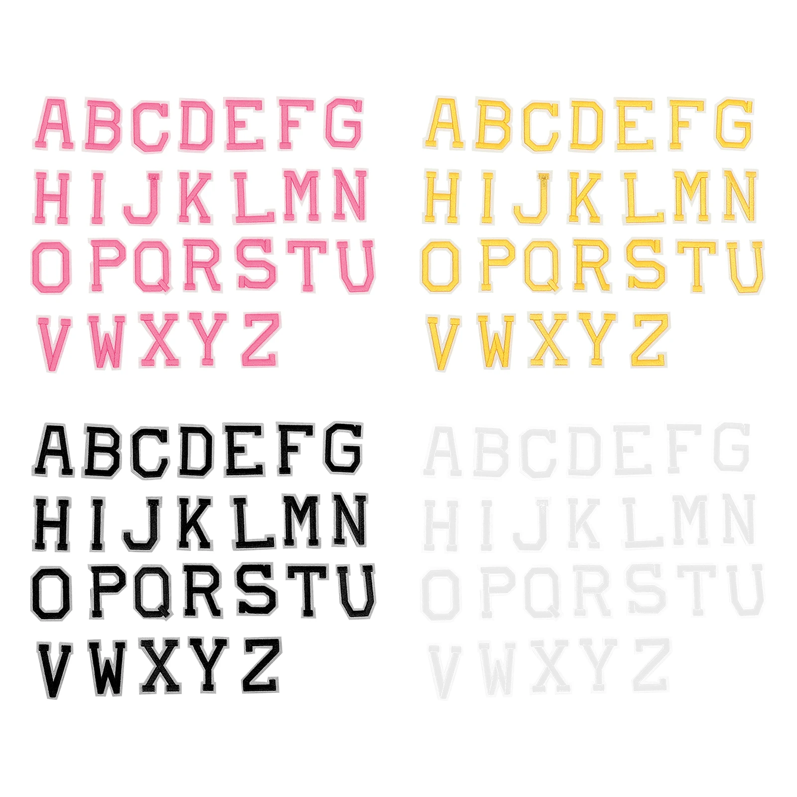 

Letter Patch DIY Clothing Patches Alphabet Sewing Appliques Embroidered Polyester Thread Iron On Decorative Hat Coat Patches For