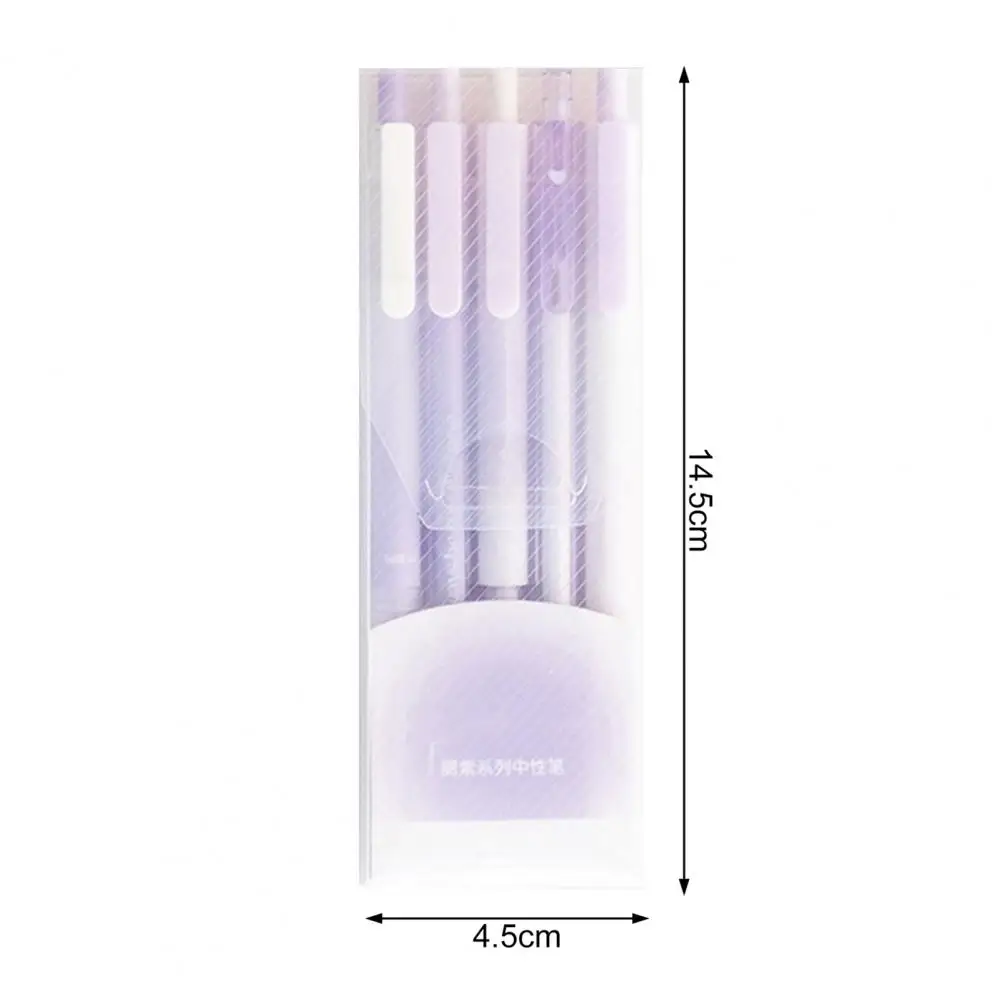 클립이 달린 탈착식 젤 볼펜, 빠른 건조 그라데이션 컬러, 플라스틱 글쓰기 펜, 학용품, 상자당 5 개, 0.5mm