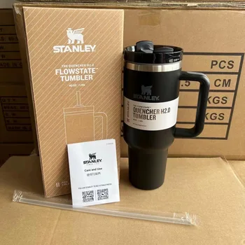 Stanley 뚜껑과 빨대가 있는 절연 텀블러, 손잡이가 있는 스테인레스 스틸 커피 텀블러, 진공 누출 방지 커피 컵, 30oz, 40oz Best5 Stanley 뚜껑과 빨대가 있는 절연 텀블러, 손잡이가 있는 스테인레스 스틸 커피 텀블러, 진공 누출 방지 커피 컵, 30oz, 40oz Best5