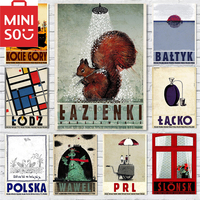 Retro Original Poland Local Pictorial Podhale Kocie Gory Poster and Prints Canvas Painting Wall Art Pictures Home Room Decor