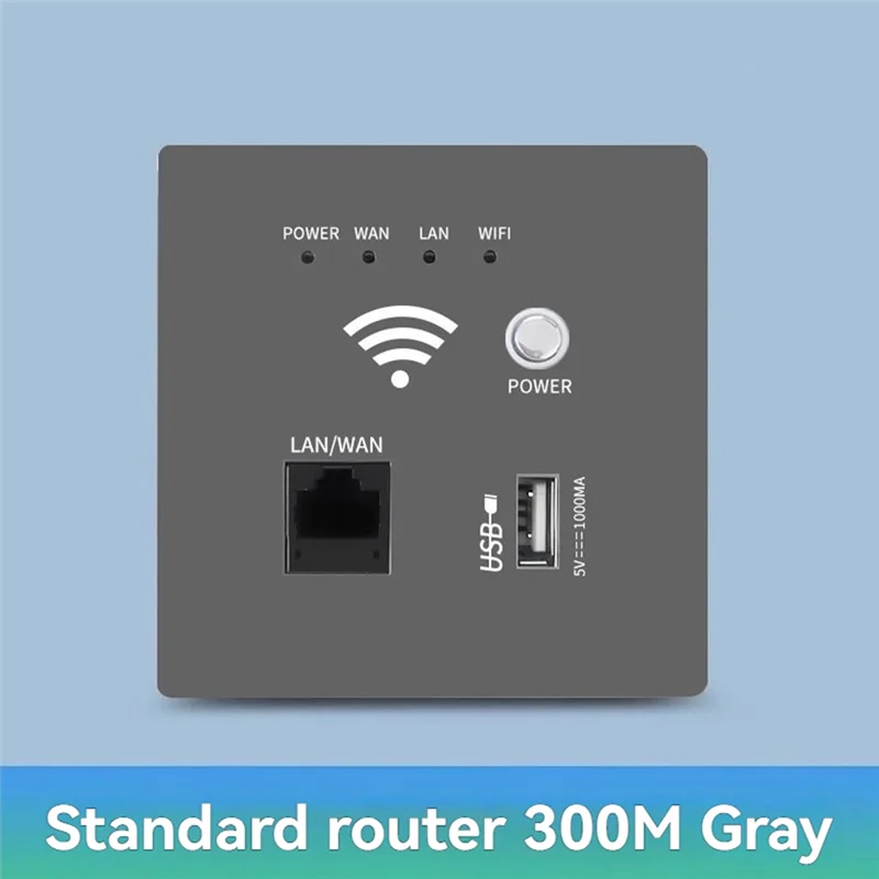 

Y45A-300 Мбит/с 2,4 ГГц Wi-Fi маршрутизатор Беспроводная розетка Wi-Fi RJ45 AP Реле Smart USB-розетка Панель Встроенный настенный Wi-Fi маршрутизатор C