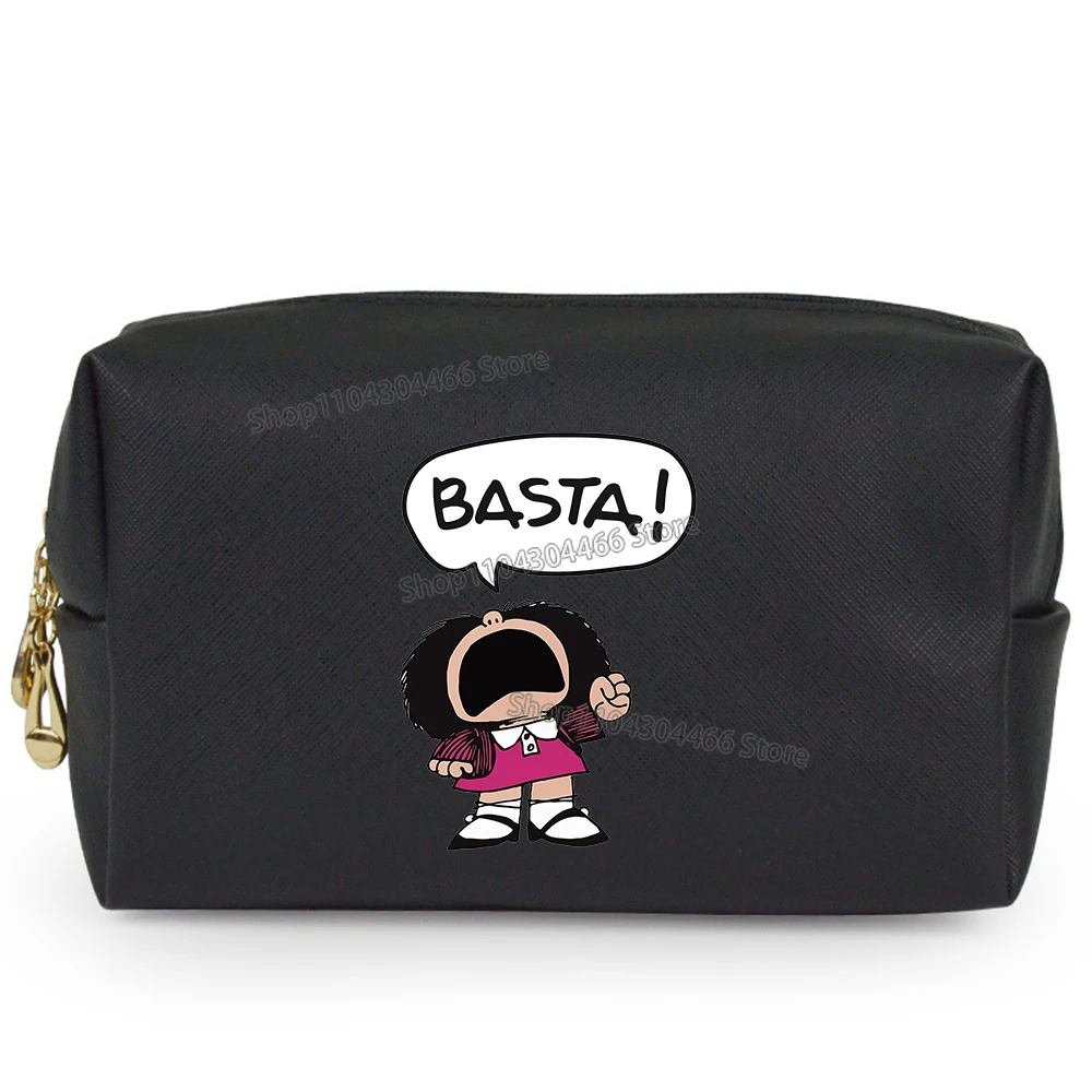 New Mafalda Hand Bag Ladies Basta Anime Makeup Bag Lady Bags Waterproof Make Up Bags Trendy Cell Phone Purses for Female Gift