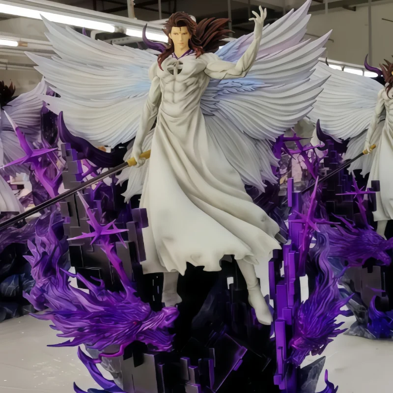 

32cm Bleach Blue Aizen Sasuke Butterfly Transformation Anime Figurine Model Statue Collection Tabletop Decoration Holiday Gift