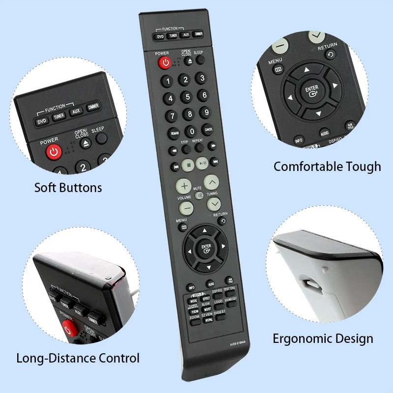 Picture 3: AH59-01644A Remote Control For Samsung DVD Home Theater System HT-Q9 HT-Q10 HT-Z120 HT-Z120T HT-Q9TS HT-BD2E Replacement