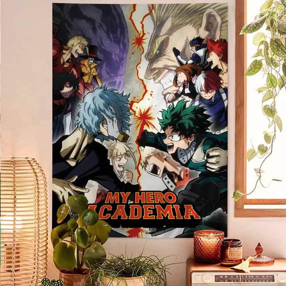 Japanese Anime My-Hero-Academia Colorful Tapestry Wall Hanging Cheap Hippie Wall Hanging Bohemian Wall Tapestries Mandala Wall
