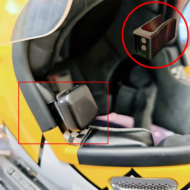 2 Stück Kabelloser Mikrofon-Sender Helm-Clip Magnetische Befestigungshalterung für Radfahren und Audio ​   Aufnahmezubehör für DJI MIC MINI