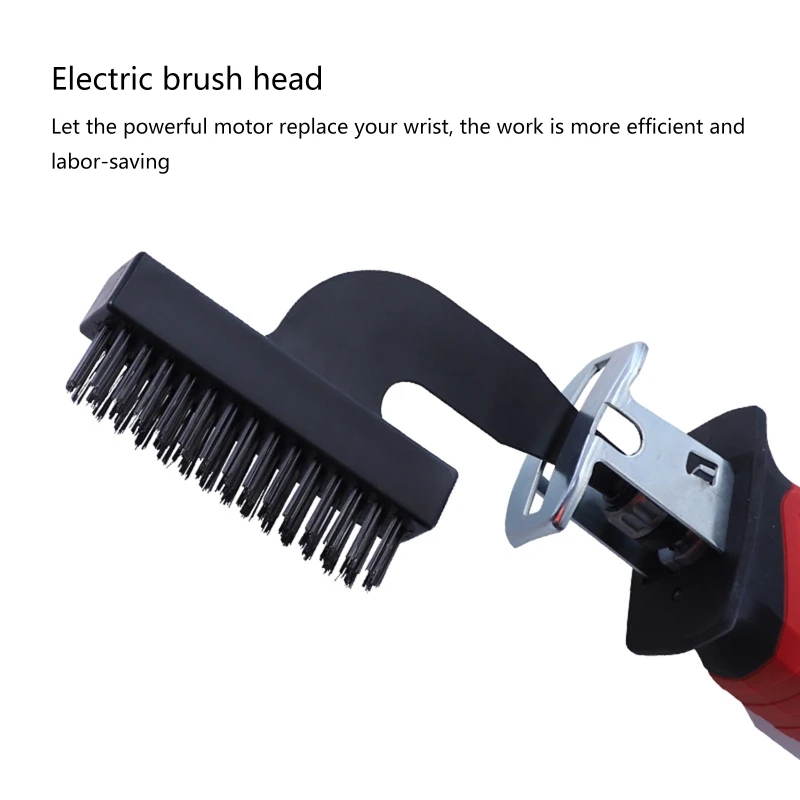 Reciprocating Brush สำหรับหัวสำหรับเลื่อยลูกสูบส่วนใหญ่แปรงทำความสะอาดไฟฟ้าไม้พายกำจัดสนิมลวด Bru