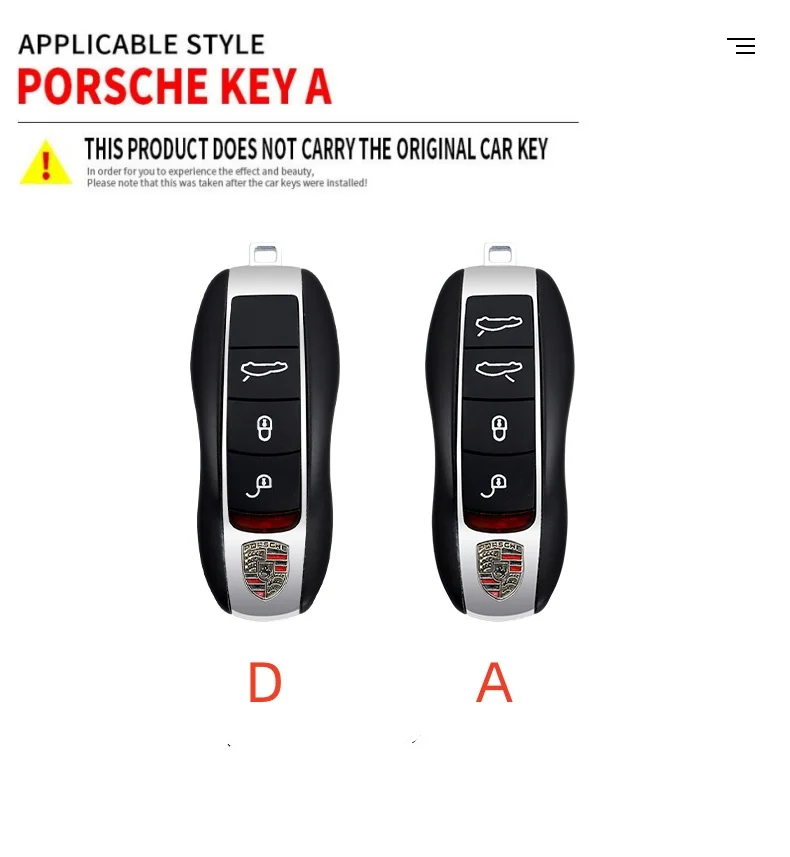 Sporty Style Car Remote Key Case Cover Shell for Porsche Cayenne Panamera 911 718 Macan Boxster Cayman Auto Keychain Accessories